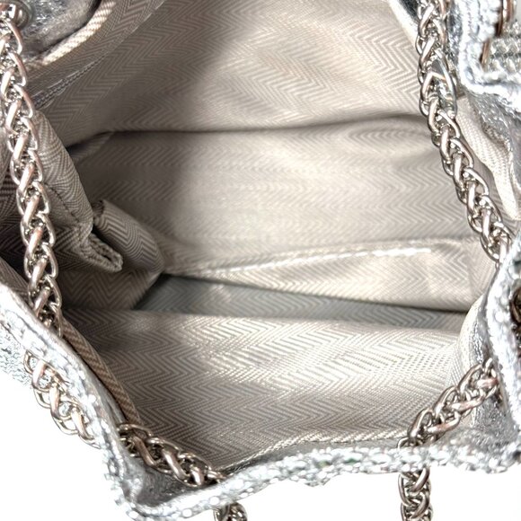 Dazzling Evening Party Cocktail Rhinestones Crystals Top Handle Bucket Bag - Picture 7 of 7